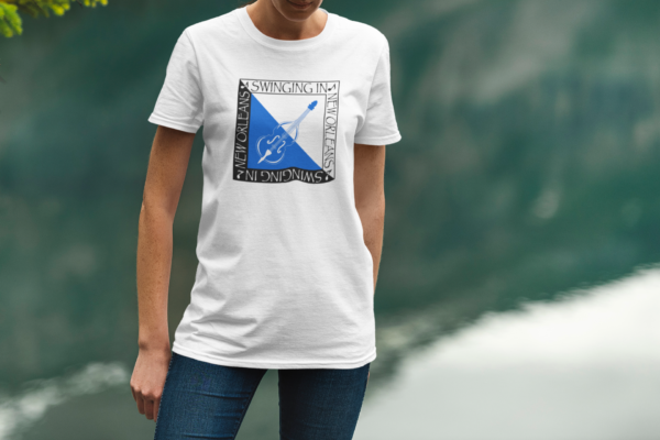 Swinging in New Orleans Upright Bass T-Shirt - Image 2